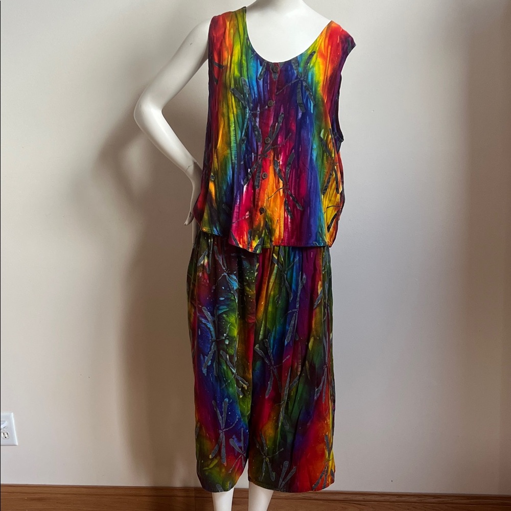 Tie dye harem pants and top Abstract Women's
